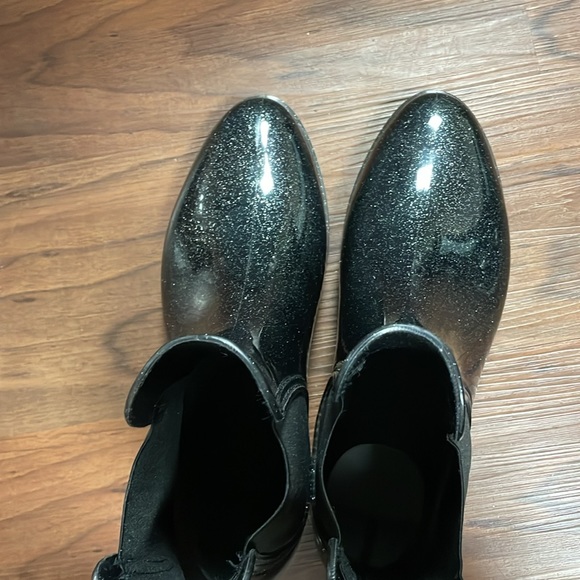 INC Raelynn Black Glitter Rain Boots - Picture 4 of 6